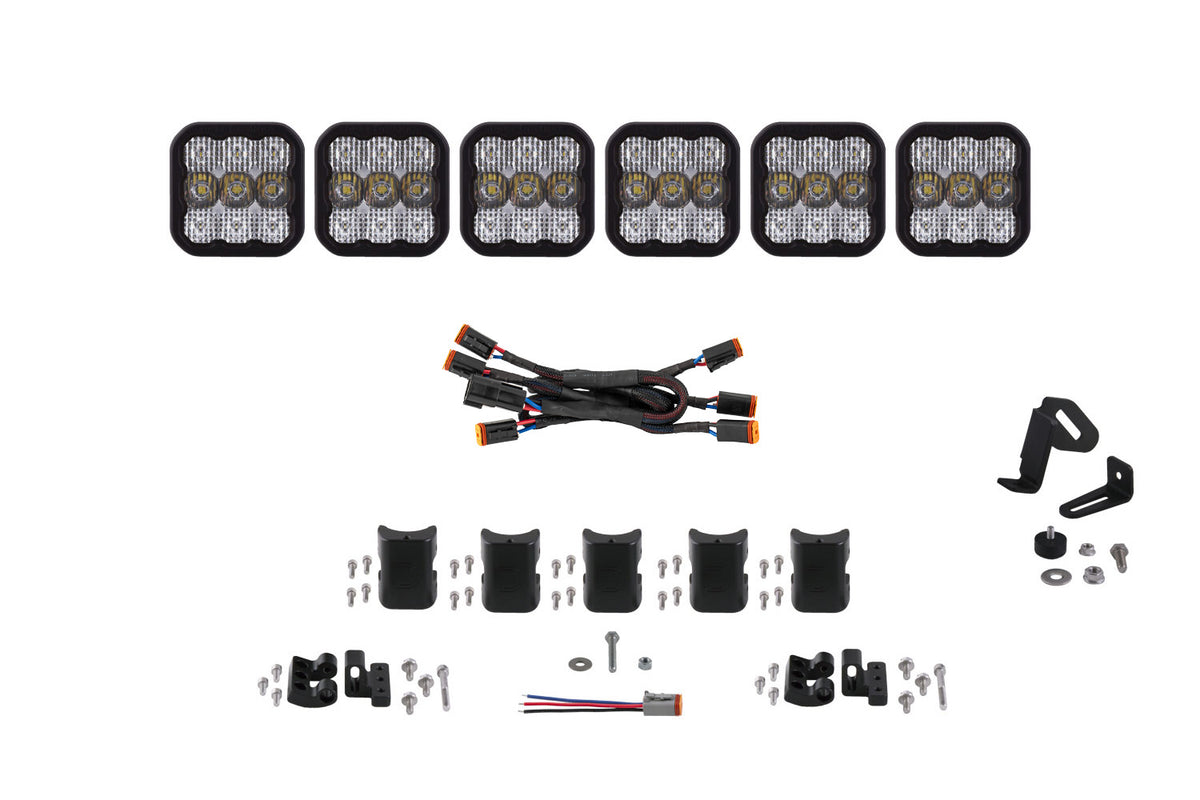 SS5 Pro Universal CrossLink 6-Pod Lightbar - DD7257 - Diode Dynamics