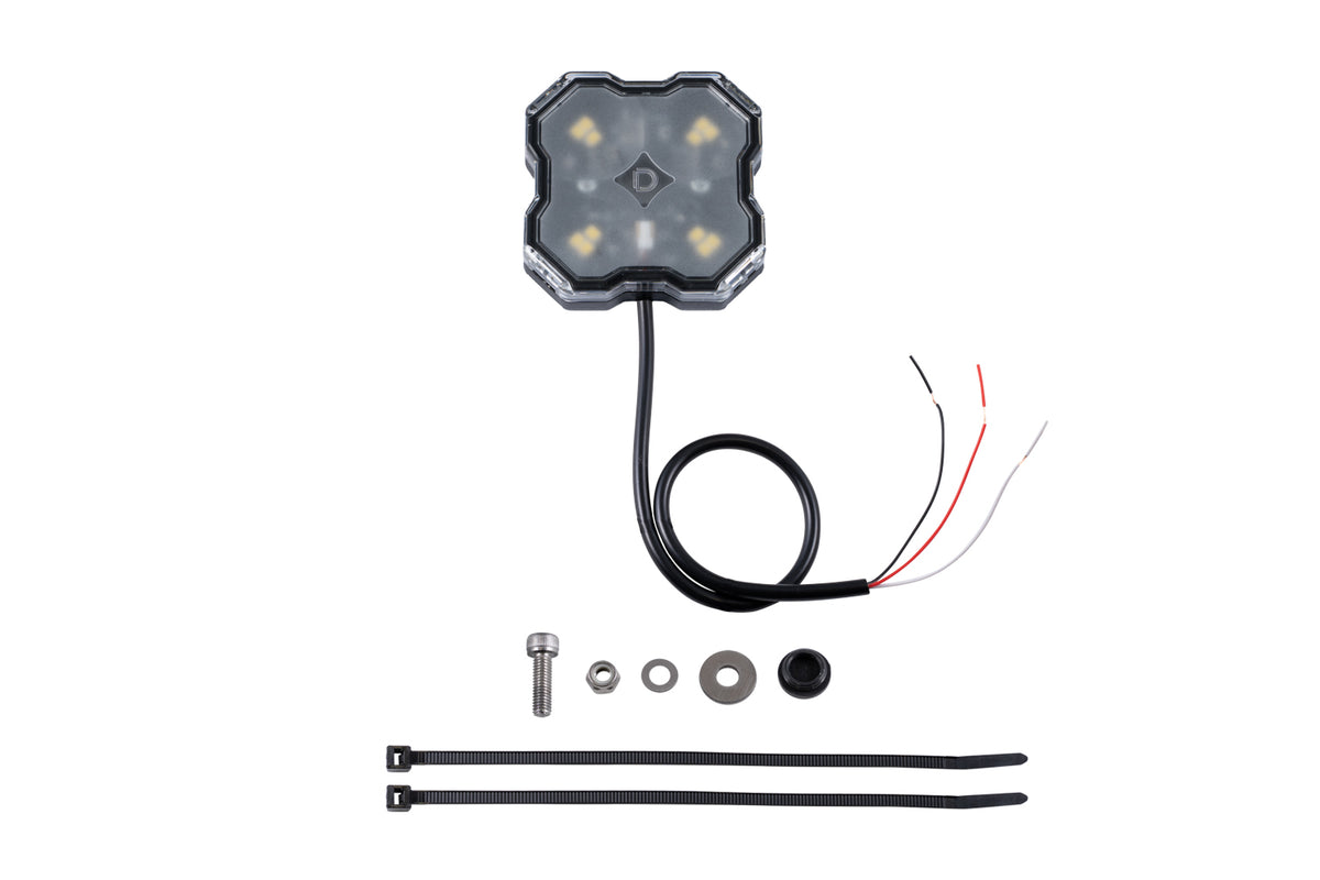 Stage Series LED Rock Light (one) - White Diffused Bare Wire - DD7429 - Diode Dynamics