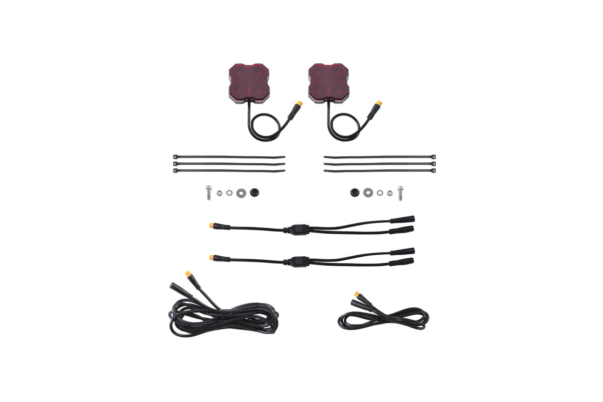 Stage Series LED Rock Light (add-on 2-pack) - Red M8 - DD7458 - Diode Dynamics