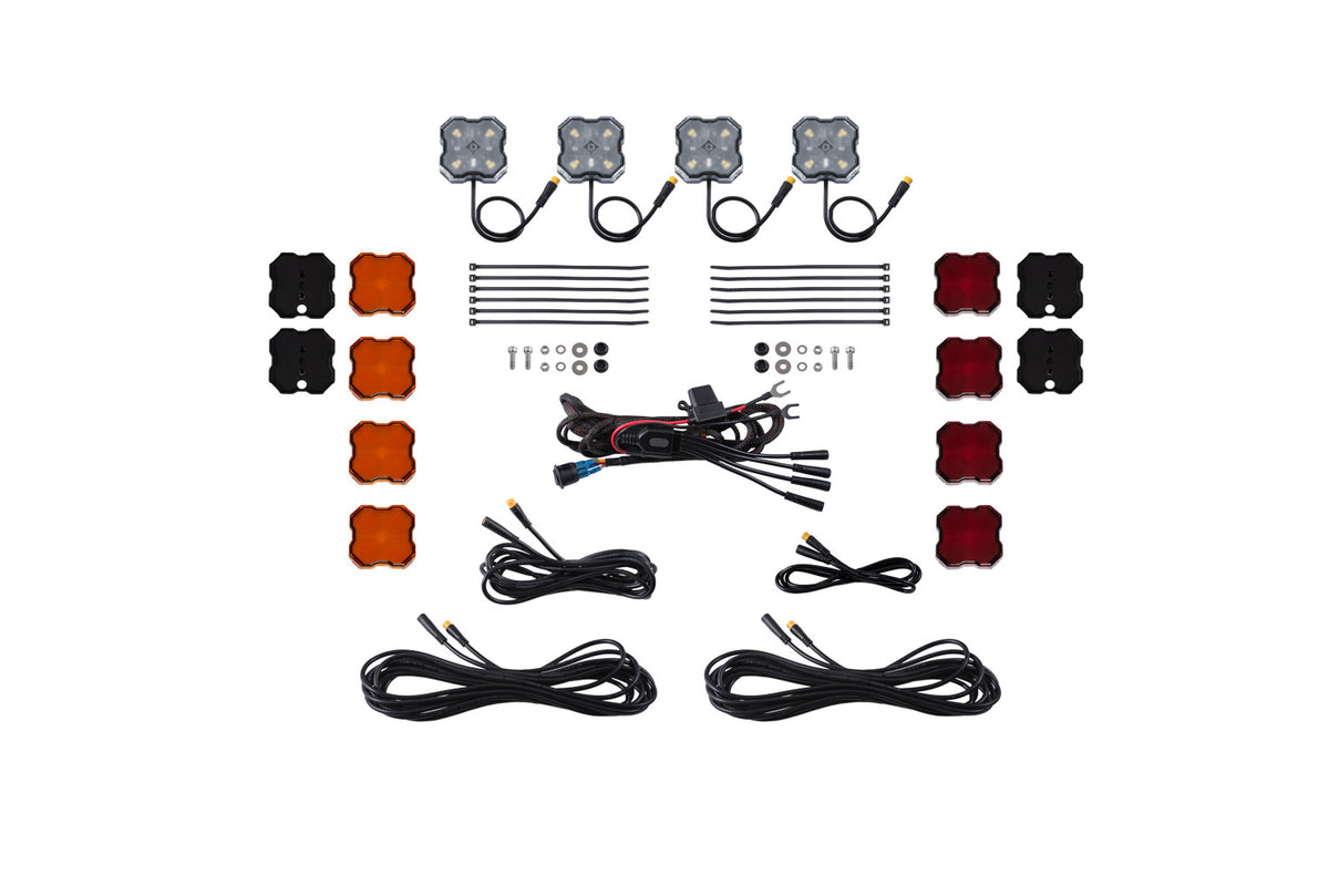 Stage Series LED Rock Light Kit (4-pack) - Single-Color Magnetic Mount - DD7739 - Diode Dynamics