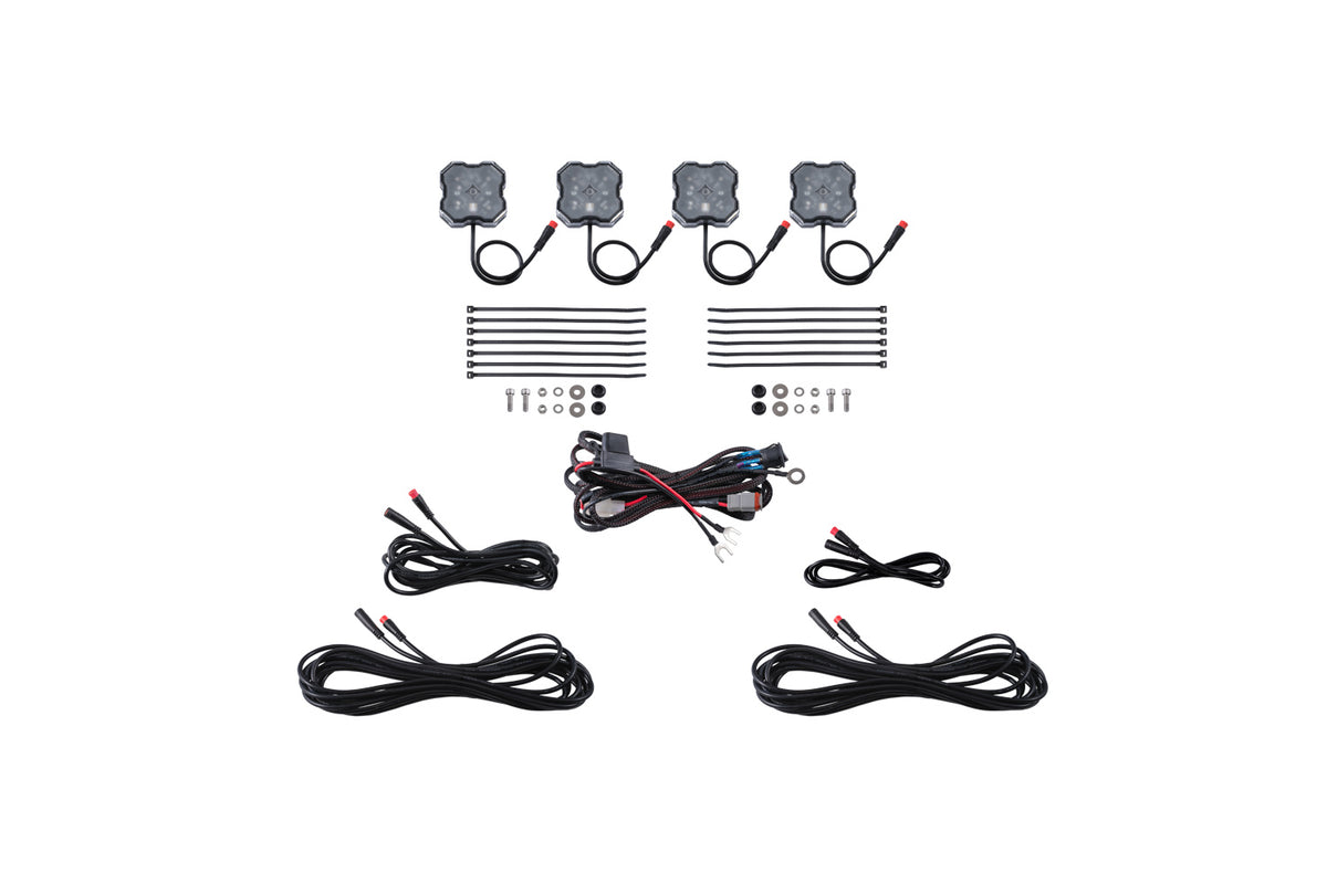 Stage Series LED Rock Light Kit (4-pack) - RGBW Standard - DD7740 - Diode Dynamics