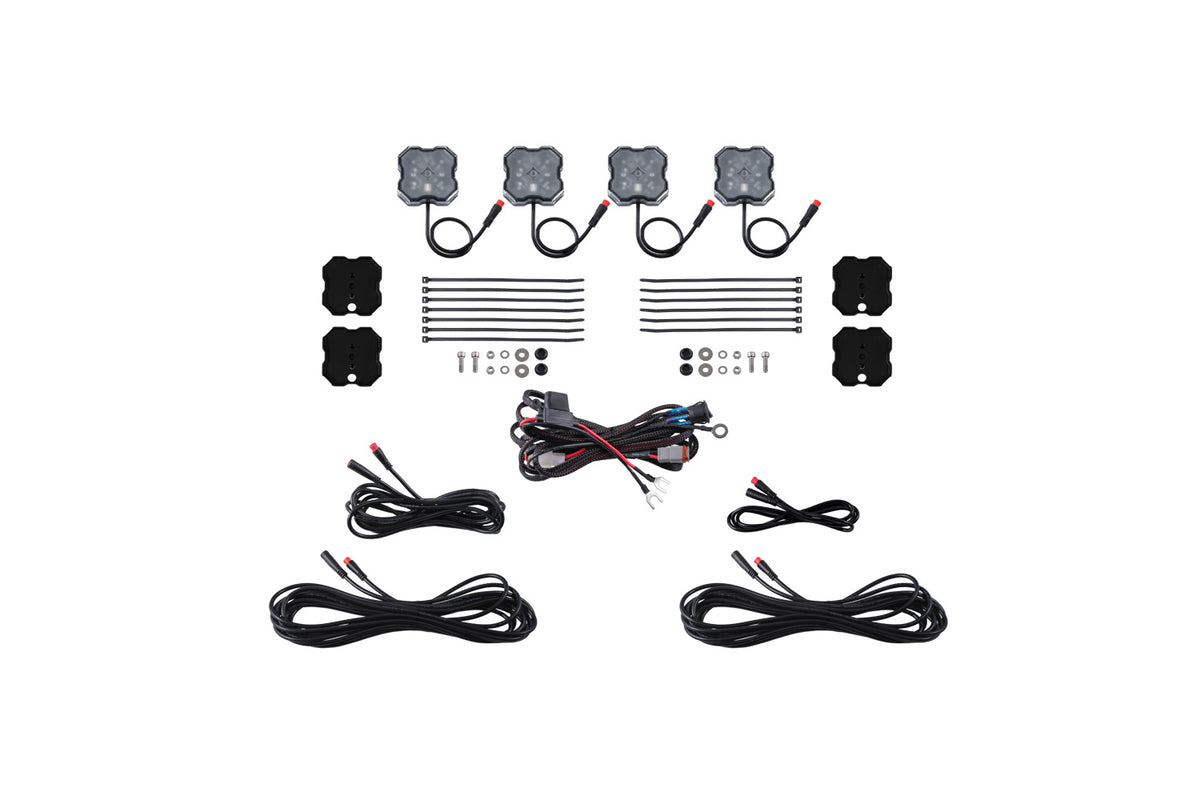 Stage Series LED Rock Light Kit (4-pack) - RGBW Magnetic Mount - DD7741 - Diode Dynamics