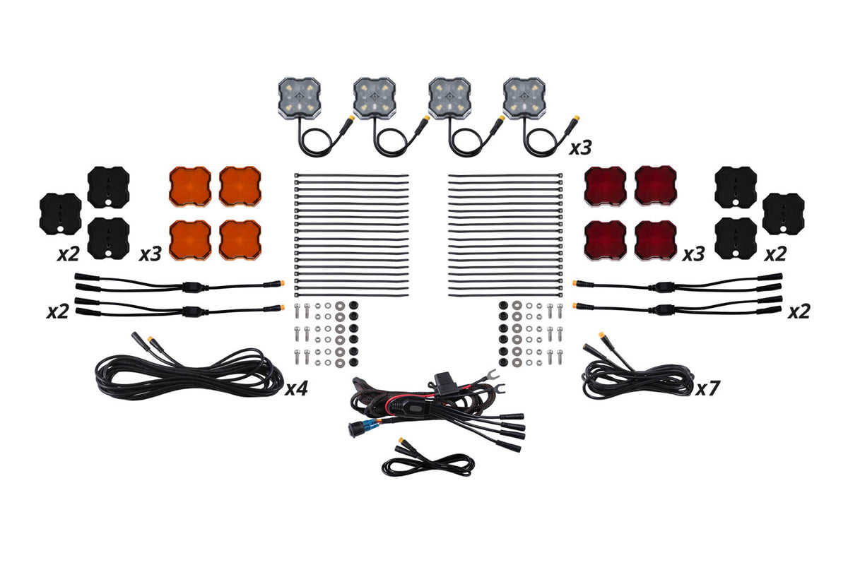 Stage Series LED Rock Light Kit (12-pack) - Single-Color Magnetic Mount - DD7747 - Diode Dynamics