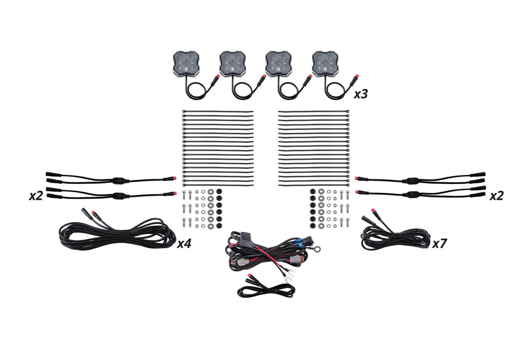 Stage Series LED Rock Light Kit (12-pack) - RGBW Standard - DD7748 - Diode Dynamics