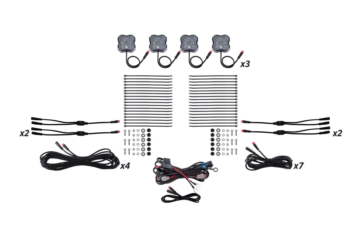 Stage Series LED Rock Light Kit (12-pack) - RGBW Standard - DD7748 - Diode Dynamics