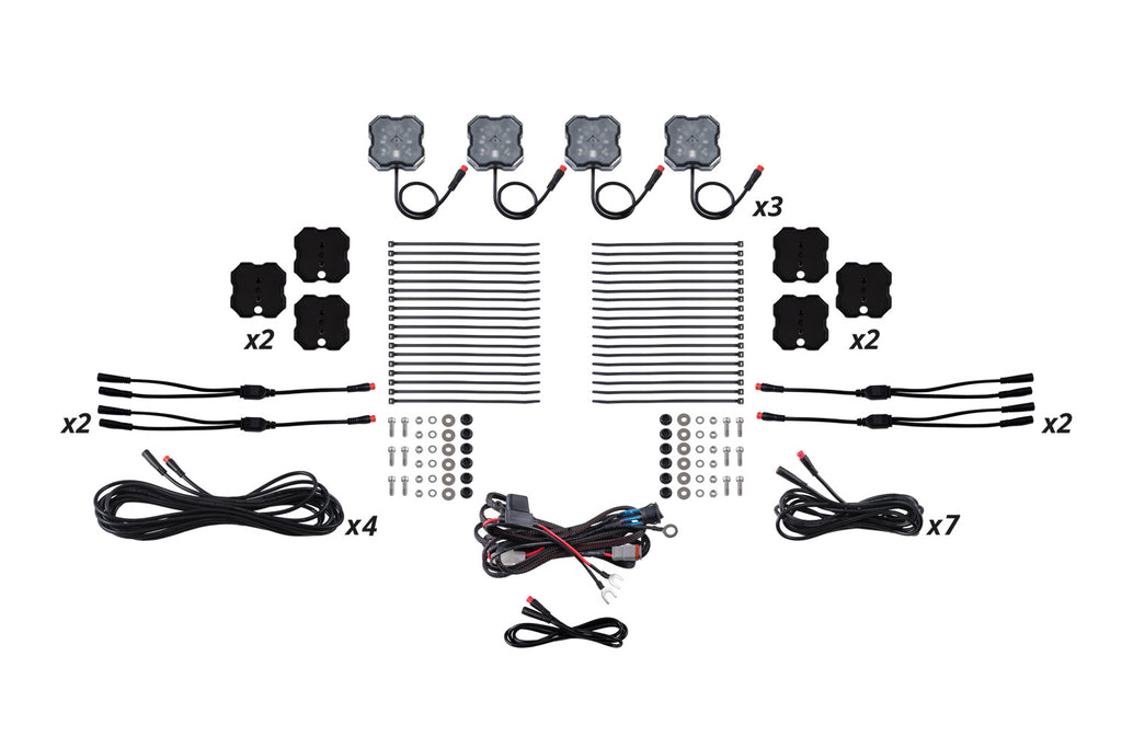 Stage Series LED Rock Light Kit (12-pack) - RGBW Magnetic Mount - DD7749 - Diode Dynamics