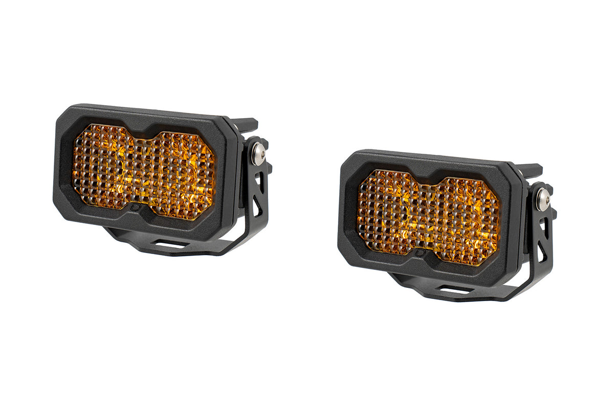 C2 2.0 Pro Yellow LED Pod (pair) - Flood - DD8109P