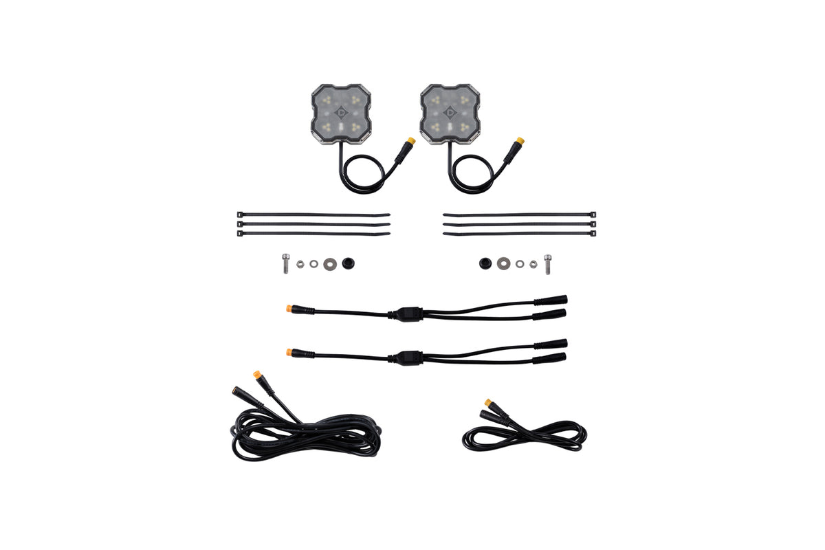 Stage Series LED Rock Light (add-on 2-pack) - Red/White M8 - DD8750 - Diode Dynamics